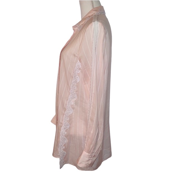 Jonathan Simkhai pink stripe blouse. - Picture 2 of 8